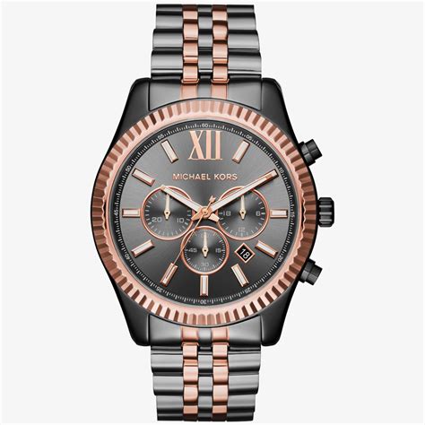 michael kors lexington multifunction two-tone stainless steel watch|Michael Kors chronograph watch.